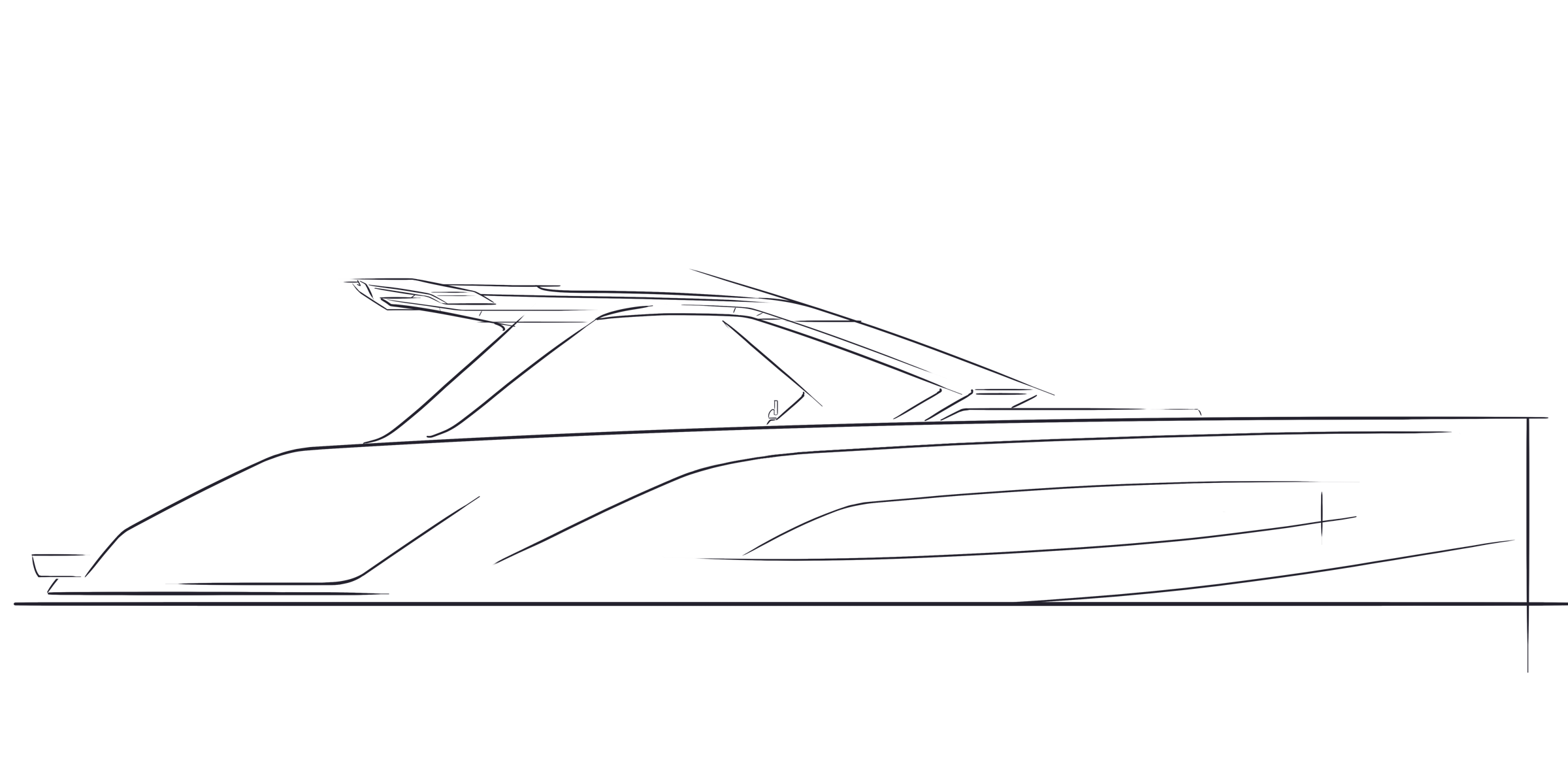 Manari 52 naval architecture profile line drawing