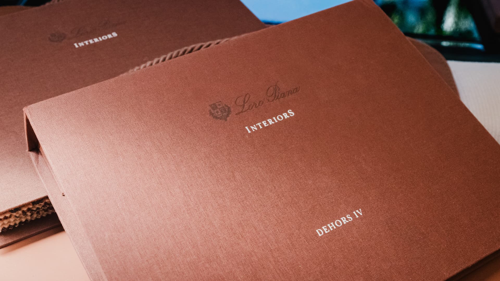 Loro Piana Interiors fabric folios aboard the Manari 52